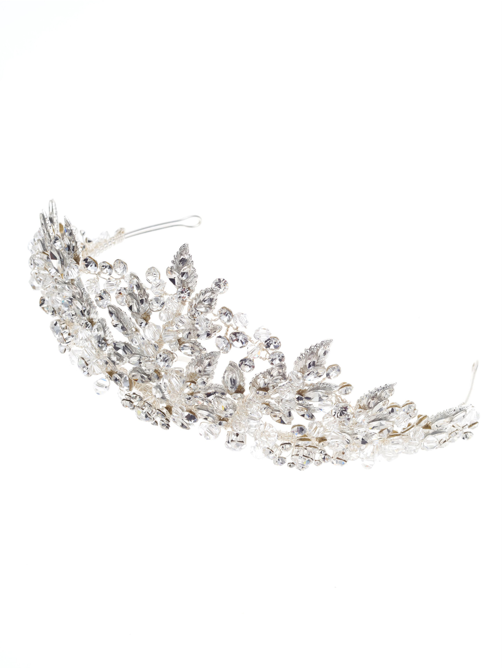 Νυφική τιάρα | BB-75002 | Silver - Image 2