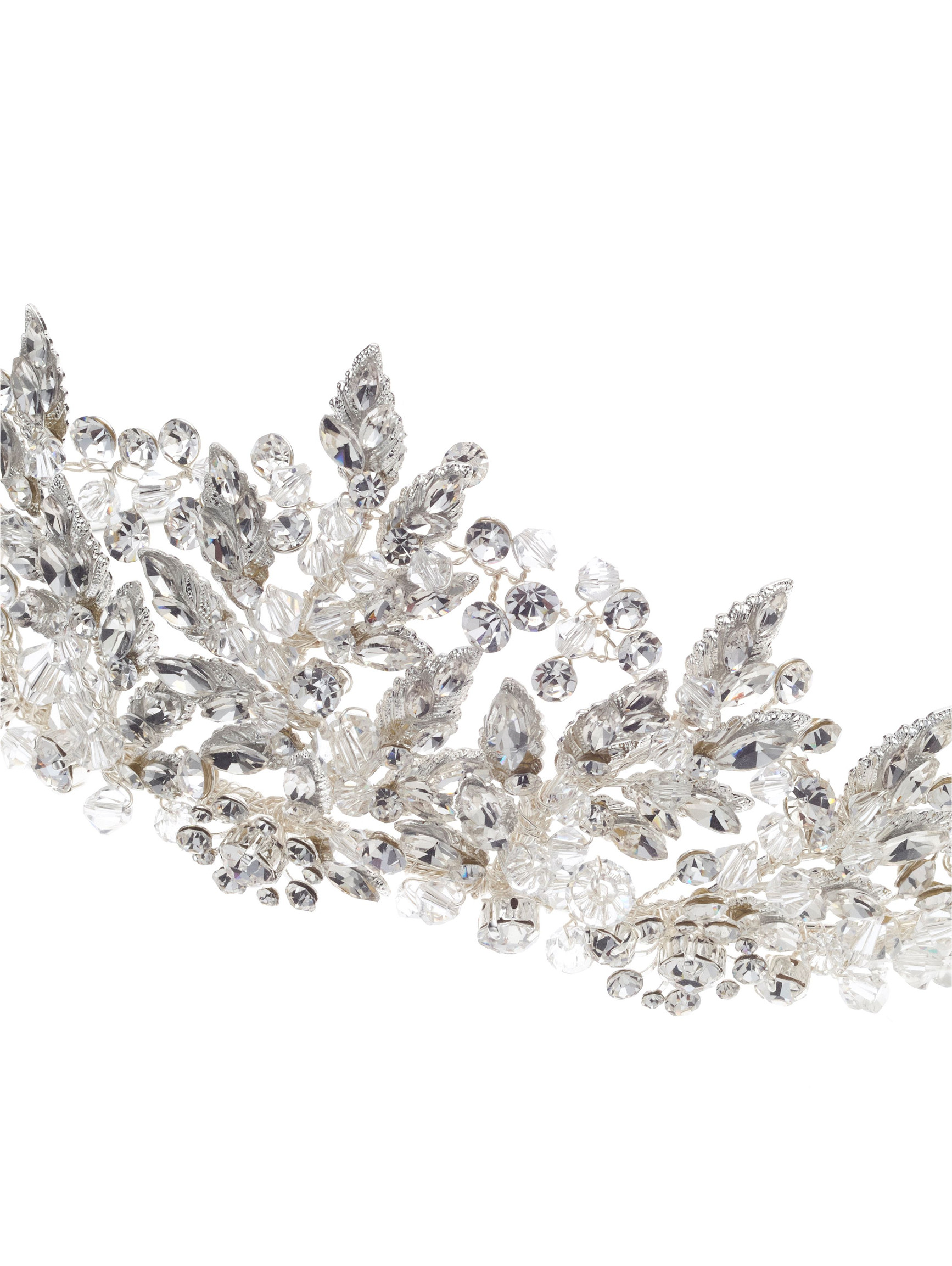 Νυφική τιάρα | BB-75002 | Silver - Image 3