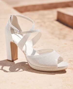 Νυφικά πέδιλα  | Cindy Silver Pearl