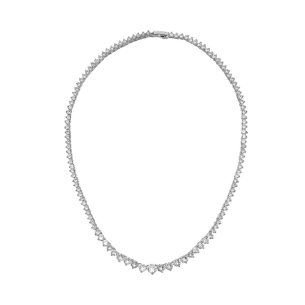 Νυφικό λαμπερό κολιέ με ζιργκόν | NC115 - Image 2