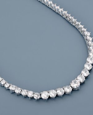 Νυφικό λαμπερό κολιέ με ζιργκόν | NC115