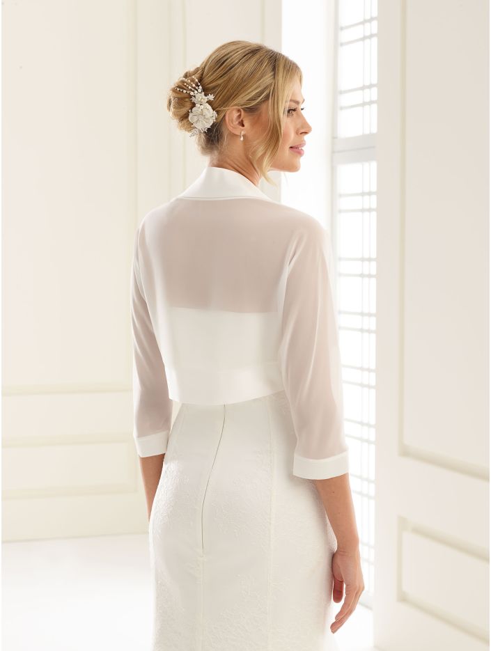 Νυφικό Μπολερό με σατέν ρέλι | E92 - Image 2