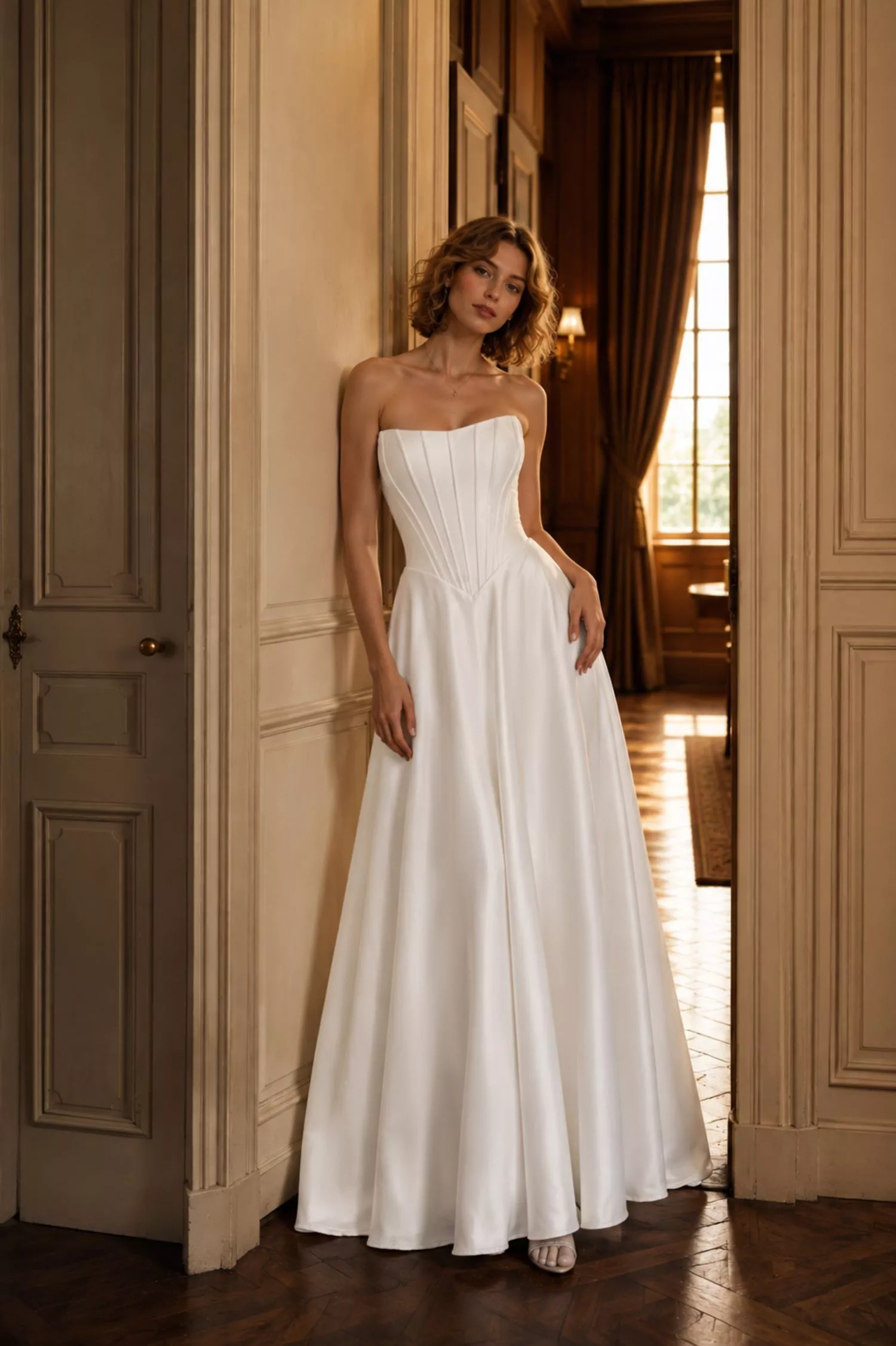 Maxi Φόρεμα σατέν | Marisa PL6225 - Image 3