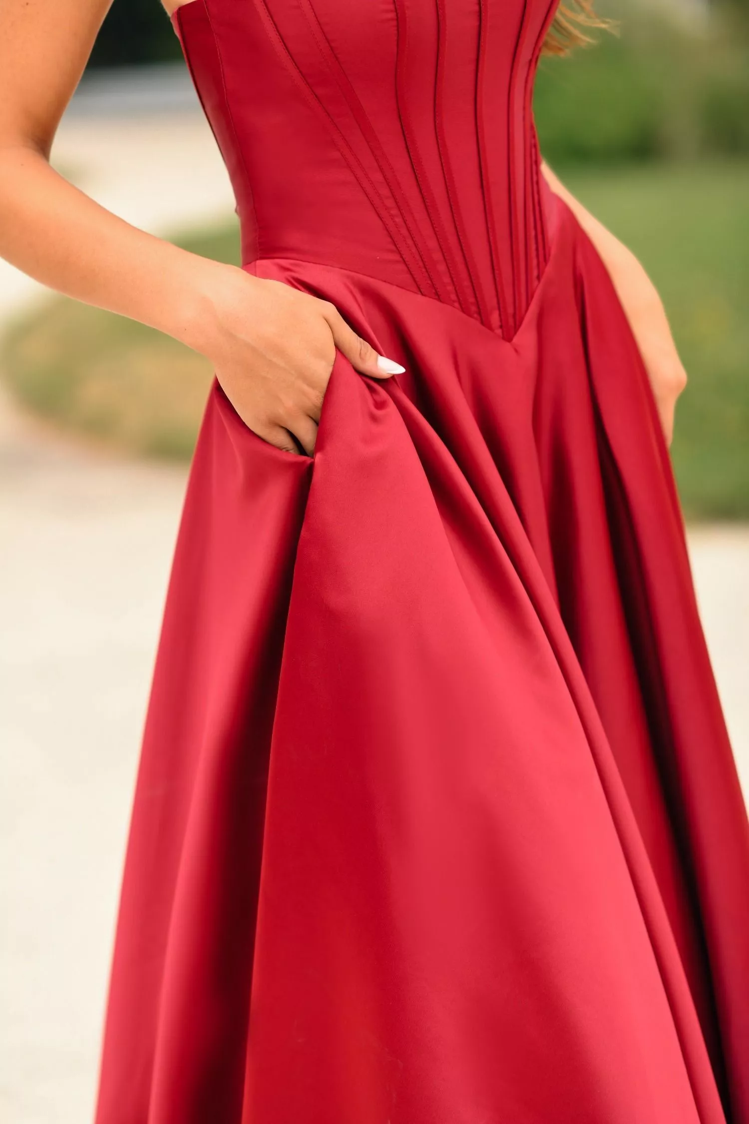 Maxi Φόρεμα σατέν | Marisa PL6225 - Image 5