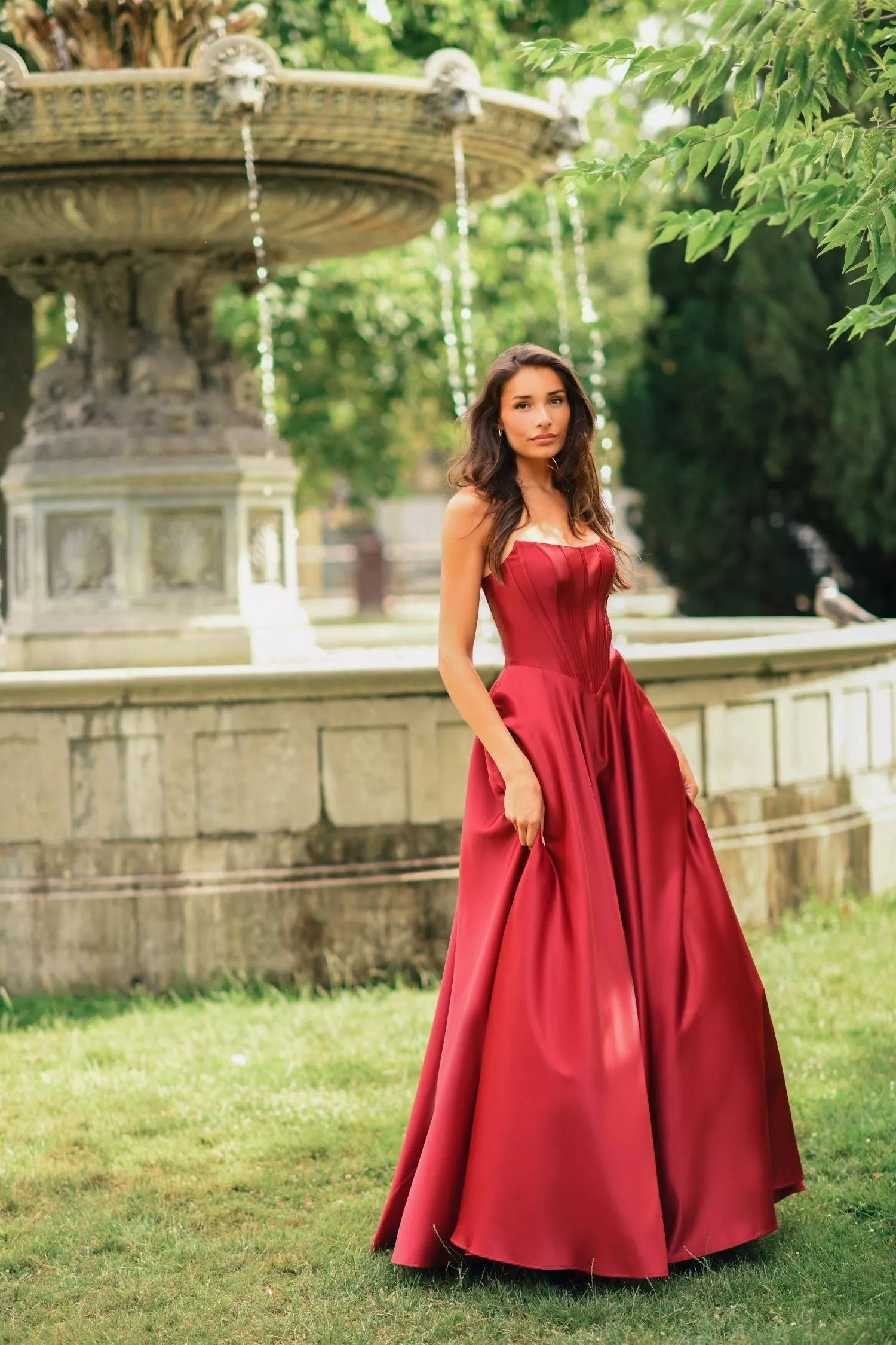 Maxi Φόρεμα σατέν | Marisa PL6225 - Image 6